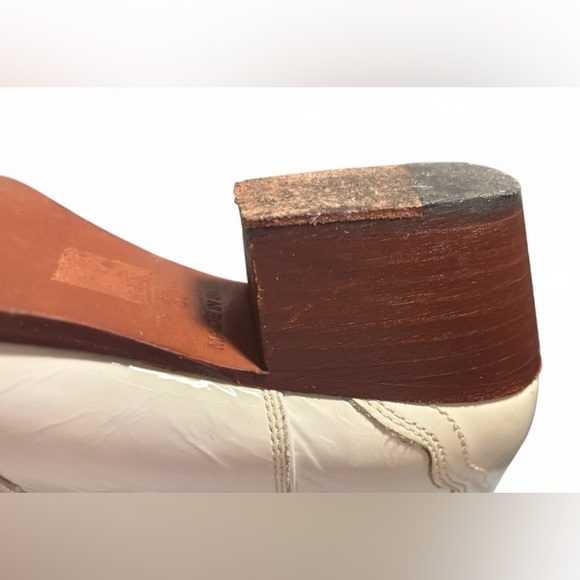 Free People Frontier Western Patent Leather Pointed Toe Ankle Boot Size 37/6 - Picture 14 of 16